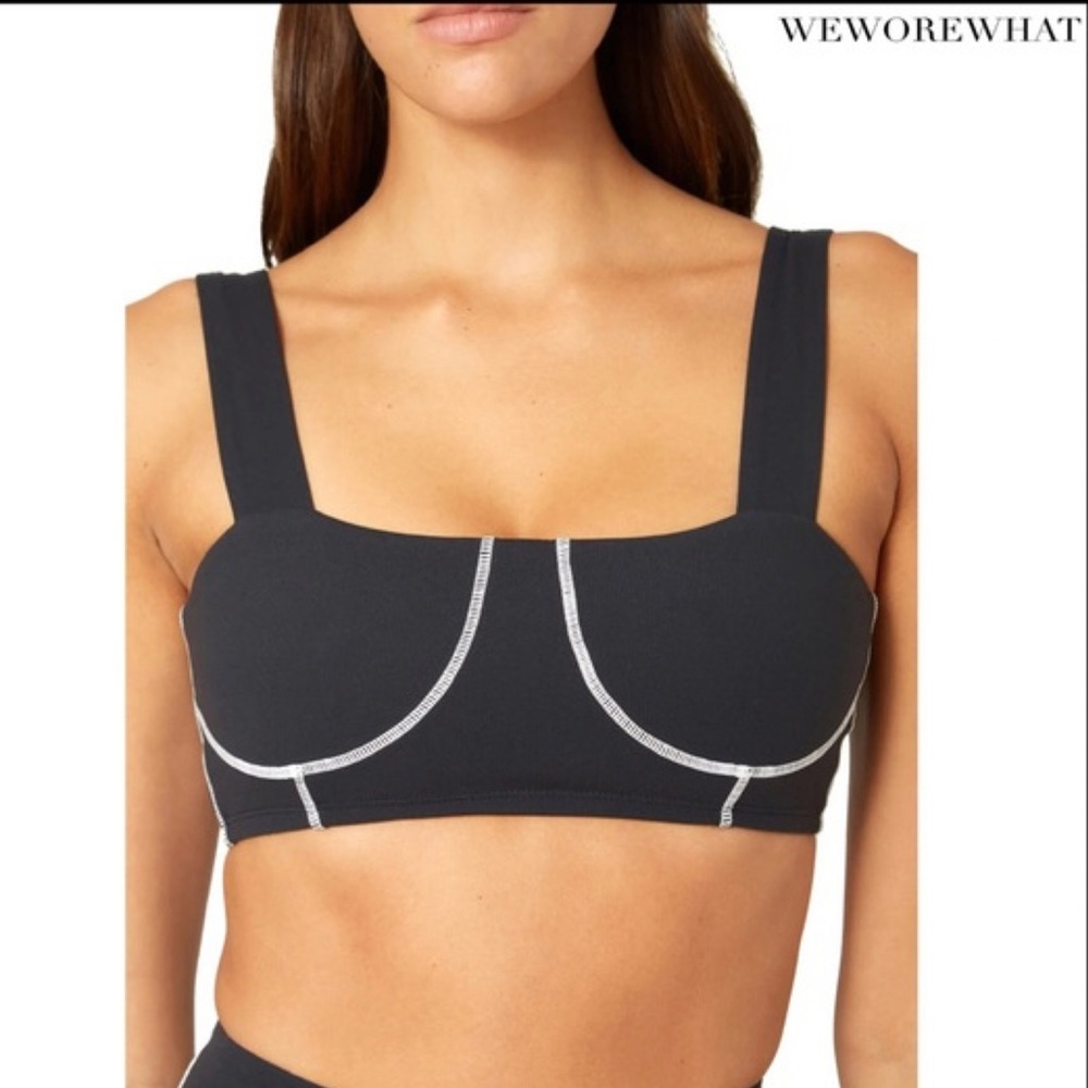 NWOT WeWoreWhat Corset Top Off White Black Sz M
